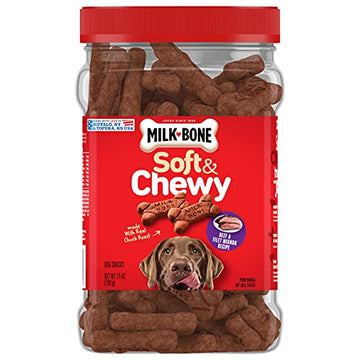 Milk-Bone Soft & Chewy Dog Treats, Beef & Filet Mignon Recipe, 25 Ounce