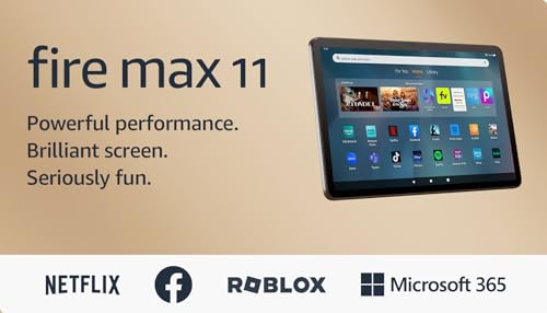 Amazon Fire Max 11 tablet, our most powerful tablet yet, vivid 11" display, octa-core processor, 4 GB RAM, 14-hour battery life, 64 GB, Gray