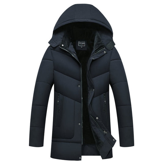 Parka Men Coats 2021 Winter Jacket Men Thicken Hooded Waterproof Outwear Warm Coat Fathers' Clothing Casual Men's Overcoat