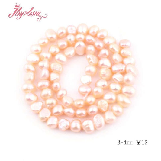 3-4.5mm Freshwater Pearl Baroque Loose Natural Stone Beads For Jewelry Making DIY Necklace Bracelets Handwork Spacer Strand14.5"